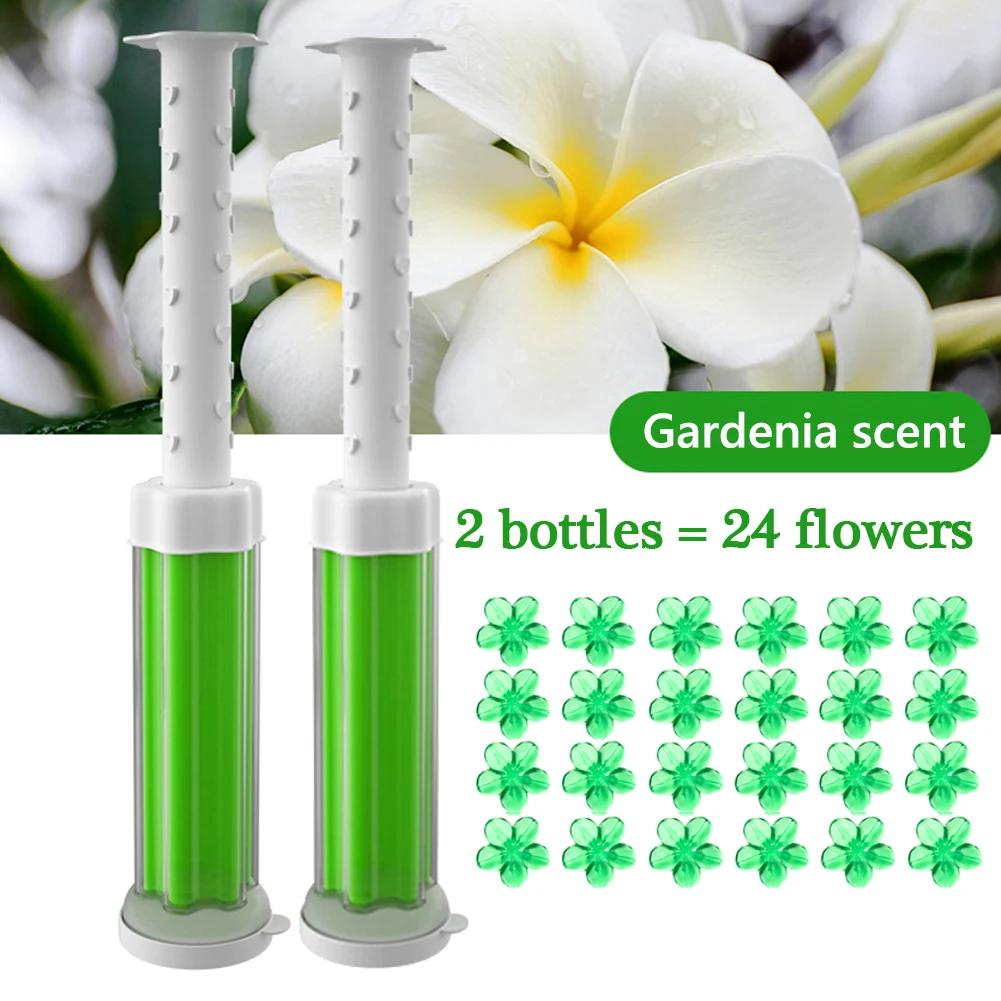 2pcs Toilet Cleaner Gel Deodorant Toilet Gel Air Freshener Aromatic Flower Detergent Bathroom Fragrance Household Cleaning