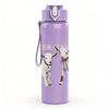 1PC Two White Goat Simple Minimalist Art Print 750ml Portable Sports Water Bottle Leakproof Gym Outdoor Travel Drink Cup