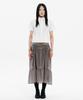 Hanahi Front Shirred Tiered Skirt Gray