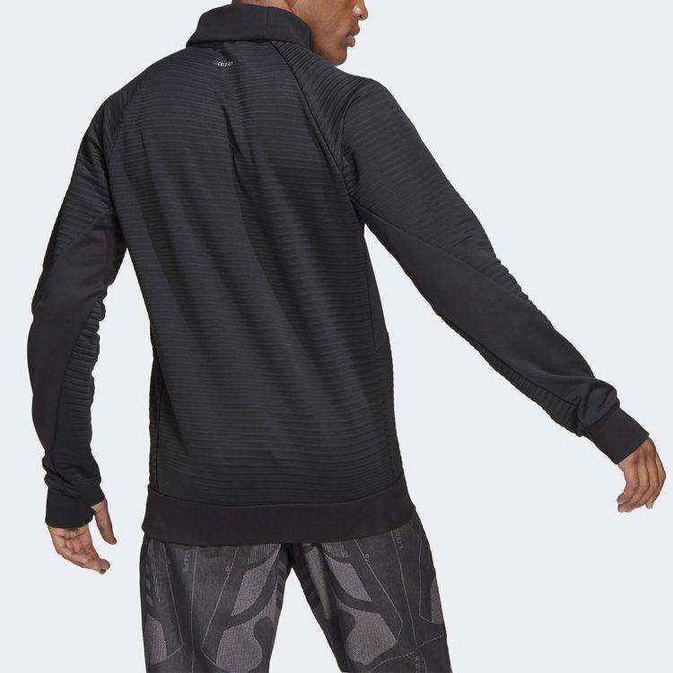 Adidas Sweatshirts Men's Black Stand Collar Moderate Regular FS7194