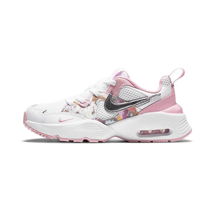 Nike Air Max Fusion SE Comfortable Round Toe Abrasion Resistant Breathable Low Top Kids Lifestyle Shoes Pink White CZ6584-100