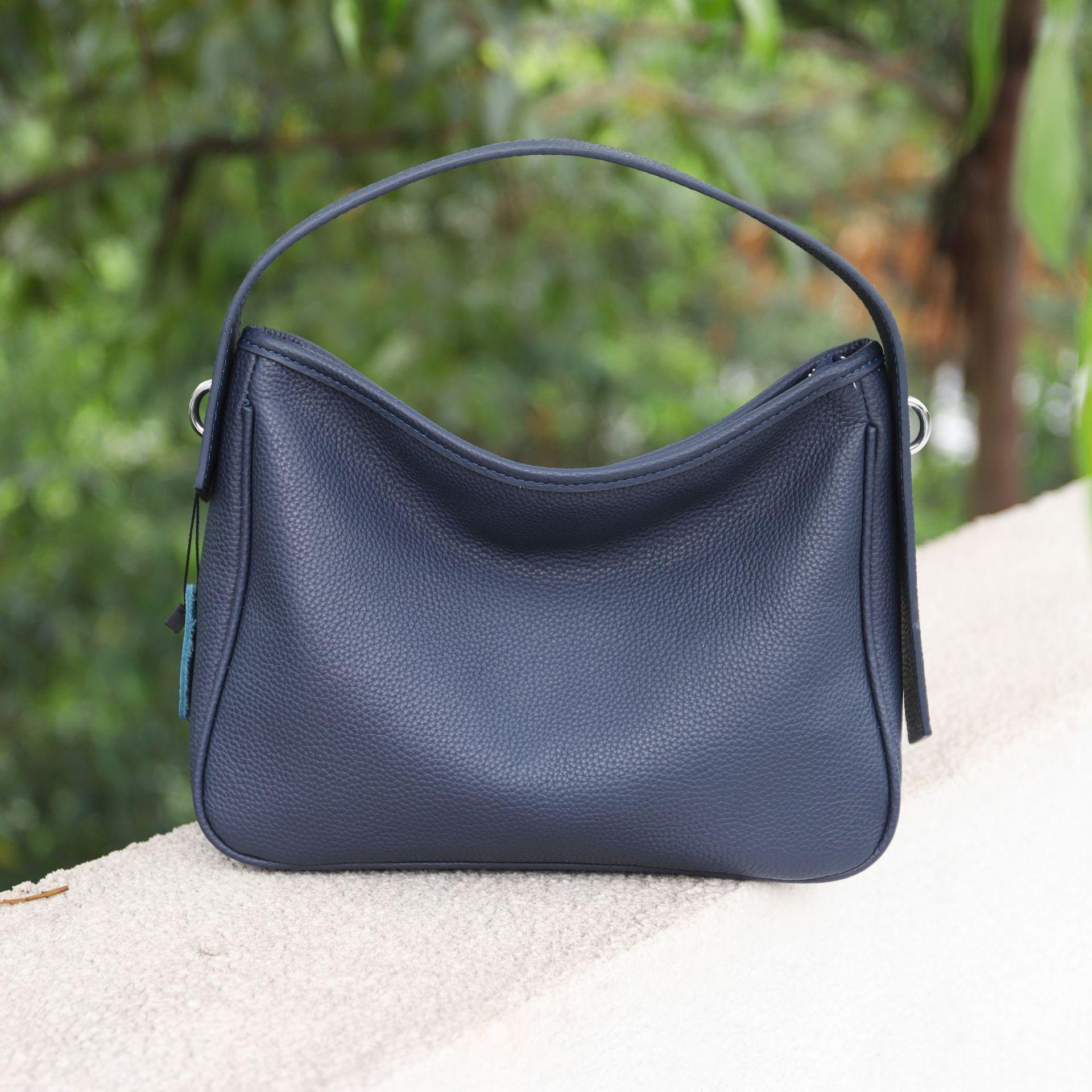 2025 Genuine Leather Women s Crossbody Handbag - Versatile Soft Cowhide with Zipper 27x10x20 CM