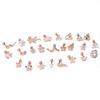 1piece Gold Color Crown Star Flower CZ Tragus Cartilage Stainless Steel Ear Stud Piercing Crystal Daith Earring