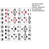 6 Sheets Face Stickers Lips Eyes Eyebrows Nose Decals Self Adhesive Woman