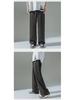 Men's Summer Ice Silk Wide-Leg Pants - Loose, Straight, Floor-Length Suit Pants 