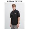 UR Men's Casual Color-block Letter Short Sleeve Shirt