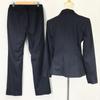 LES MUES Stretch Jacket & Pants Suit Women’s Top LL Bottom M Navy Stripe