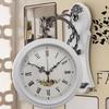 Double Sided Wall Clock Hanging Clocks Art Decorative Kitchen Faced