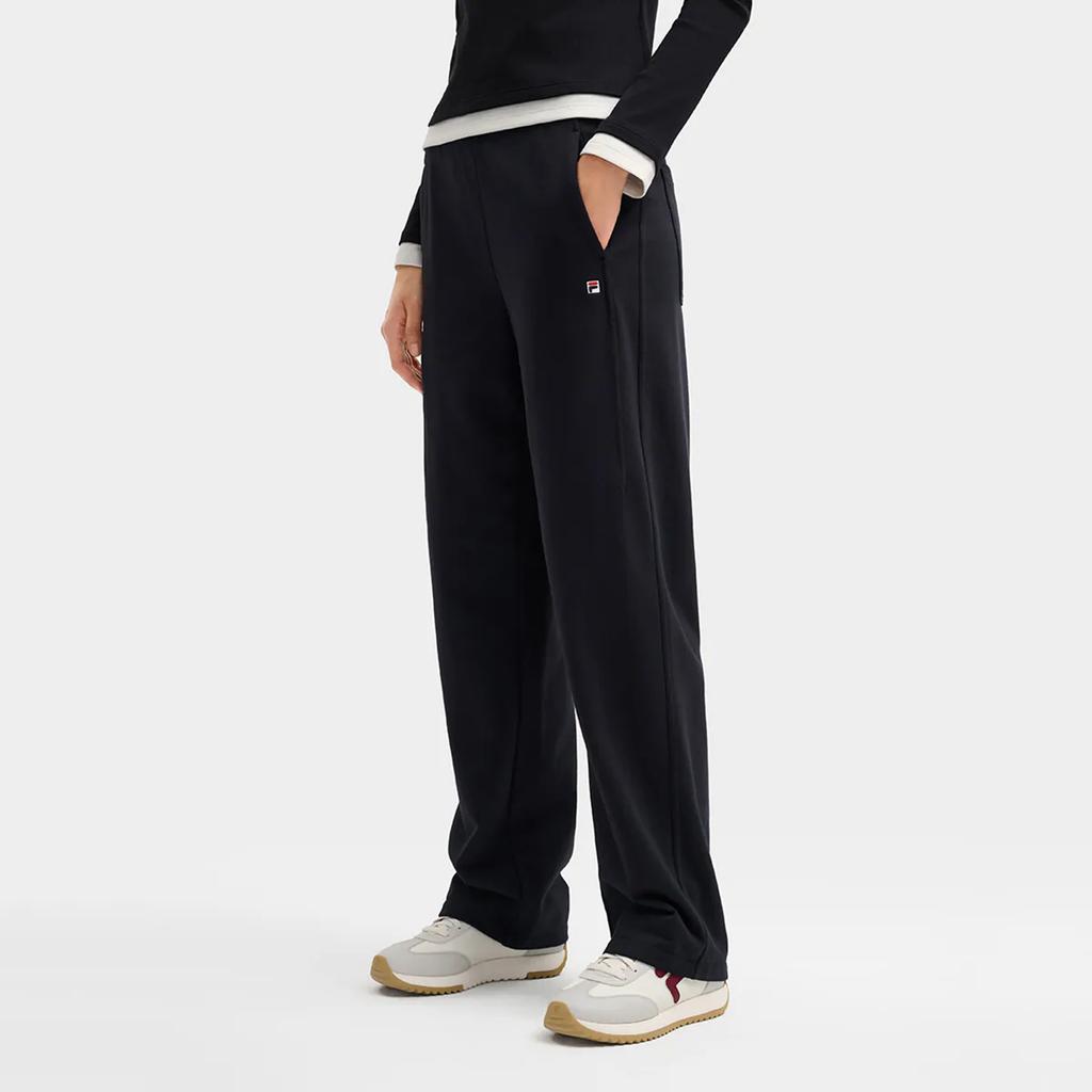 FILA Heritage Classic Versatile Comfortable Pocket Loose Straight Leg Knit Casual Pants Women bottoms Legendary-Blue F11W548609FNV