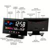 Large Backlit Display Digital Clock, Voice Control Weather Station, 12/24-Hour Format, Weather Forecast, USB Power Supply