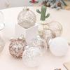 6PCS High-quality Plastic Christmas Ball Set Gillter Suspensable Xmas Ornament Ball 8cm Painted Xmas Baubles Storefront