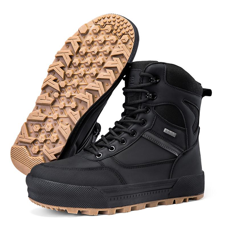 Fashion Vintage-Inspired Anti-Slip Wear-Resistant Men's Motorcycle Protective Shoes outdoor field training hiking shoes