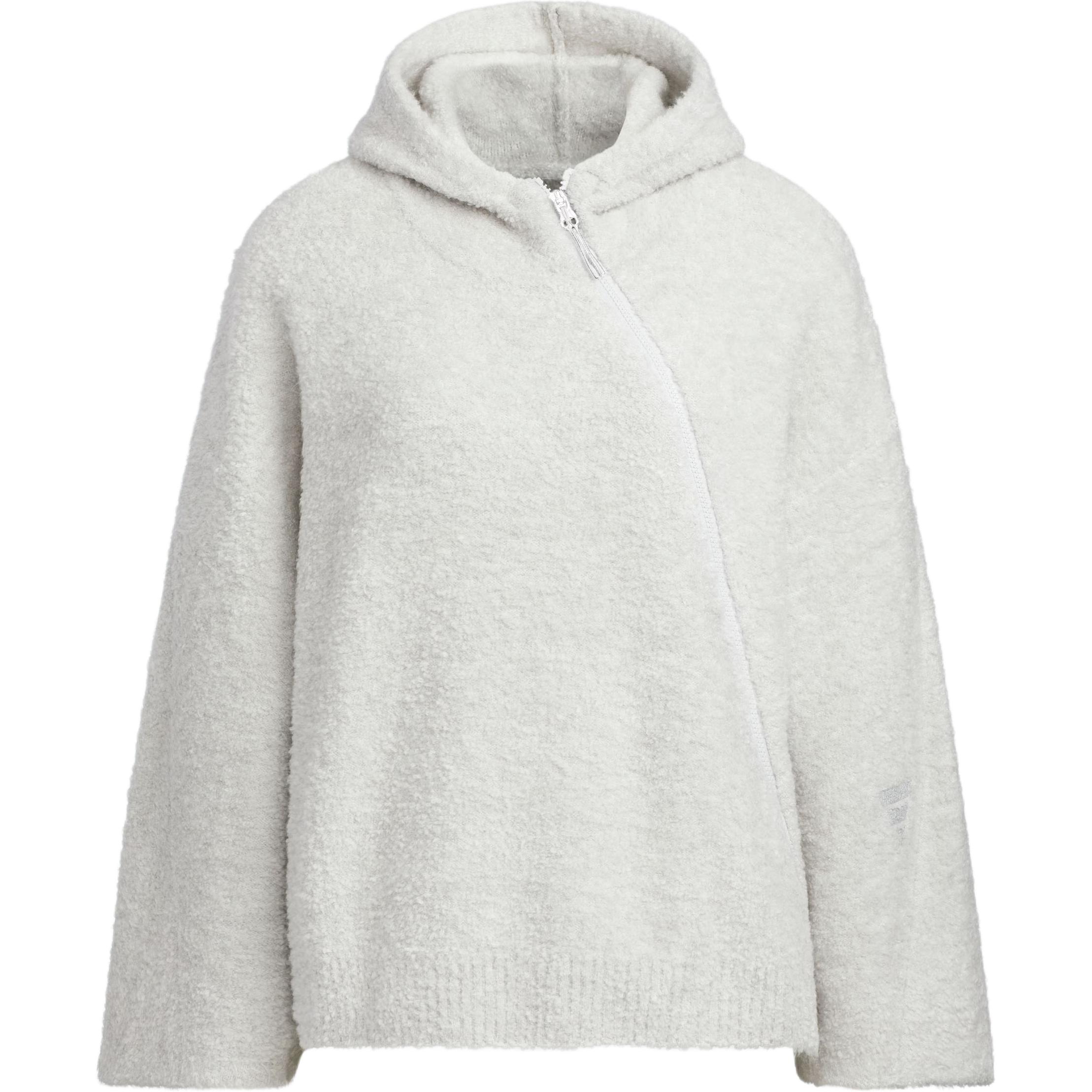 

Adidas FOS FW25 Future Style Knitwear Solid Color Loose Fit Hooded Long Sleeve Sweater Women sweater Light-Gray KC5782 XL