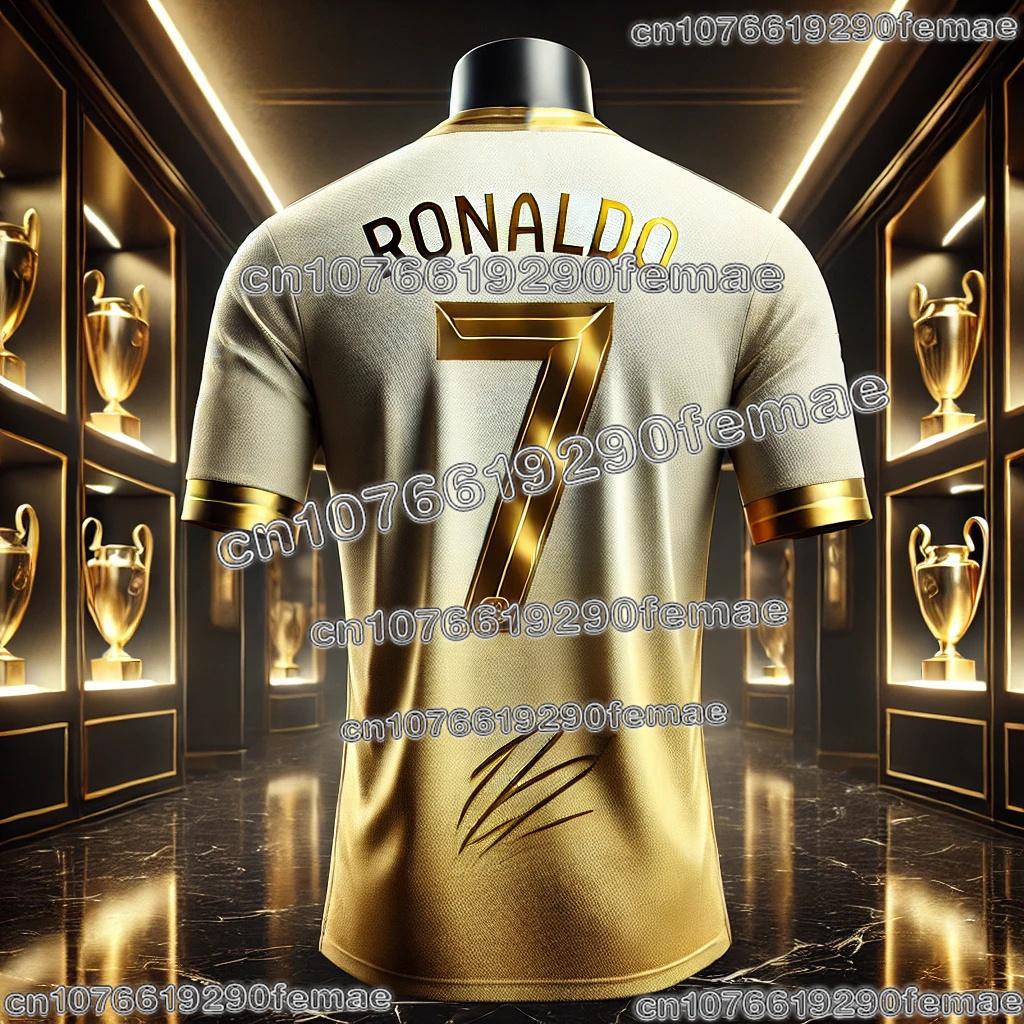 2026 Neu Heiß Verkauft Ronaldo Mode Fußball Superstar Gedenk Kollektion Sport Trikot Täglich Outdoor Atmungsaktiv T-Shirt 5XL white