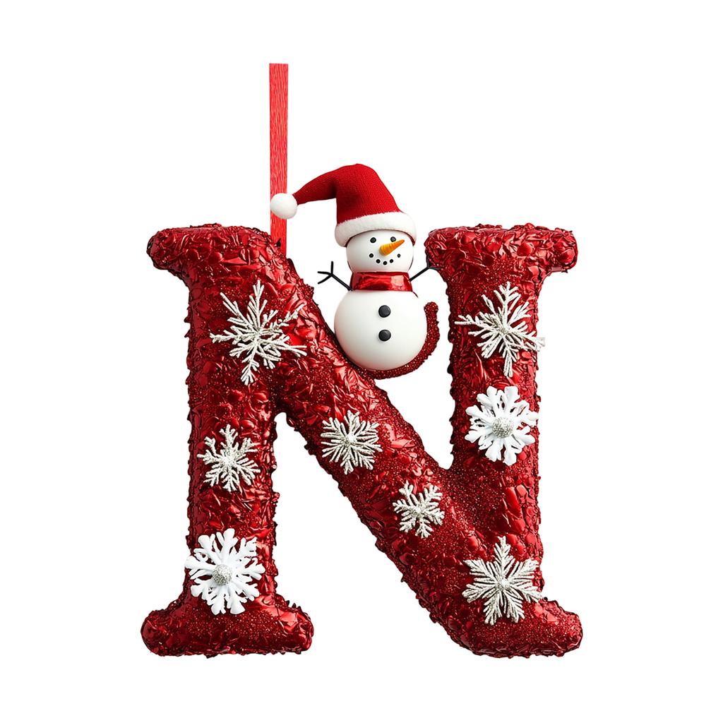 2D 26 Letter  Christmas Ornaments Acrylic Flat Christmas Tree Home Decorations Ornaments