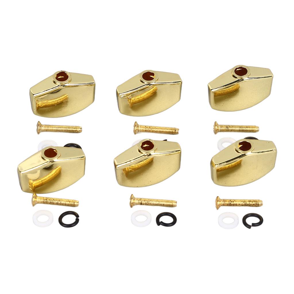 6Pcs Guitar Tuning Peg Buttons Metal Stable Universal Tuner Buttons Replacement for Acoustic