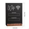 WiFi Password Sign Board Acrylic Reusable Table Display Holder Centerpiece Decoration for Guests
