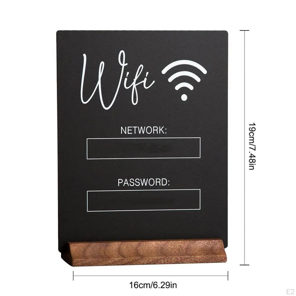 WiFi Password Sign Board Acrylic Reusable Table Display Holder Centerpiece Decoration for Guests