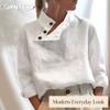 JPNTKY Women's Fashion Casual Solid Color Print Long Sleeve Blouses & Shirts