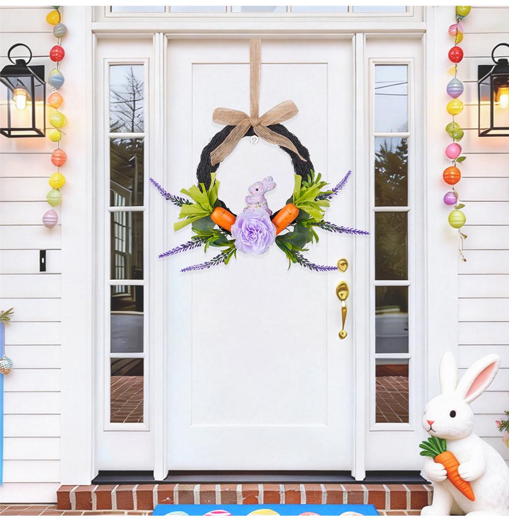 Easter Rabbit and Egg Wreath - Outdoor Garden Party Ornament