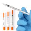 10/20pcs 0.3/0.5/1ML Disposable Plastic Veterinary Syringe Orange Cap With Needles For Pet Farm Animal Cat Dog Pig Cattle Sheep