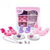 Necklace Crown Girls Jewelry Toys Pretend Play Crystal Shoes Toy Princess Dress Up Toys  Halloween