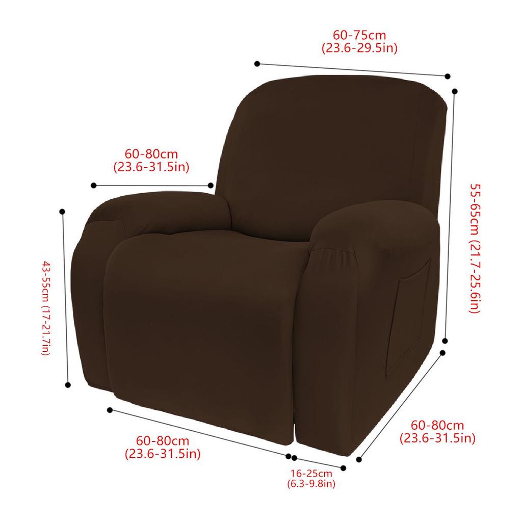 Elastic Waterproof Milk Silk Recliner Sofa Cover - Universal Fit