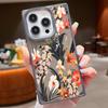 Frosted Square Clear Phone Case for iPhone 16 Pro 15 14 Plus 13 12 Pro Max 11 Colored Floral Pattern Tpu Soft Shockproof Slim Cover