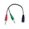 Headsets Microphone Splitter Cable for PC 3.5mm Headphones Sound  Adapter Converter 3.5mm Female to Double 3.5mm Male