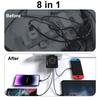 High Speeded USB Charger Adapter 8 Port Intelligent Power Delivery For Simultaneous Smartphones Tablets Multiple Devices