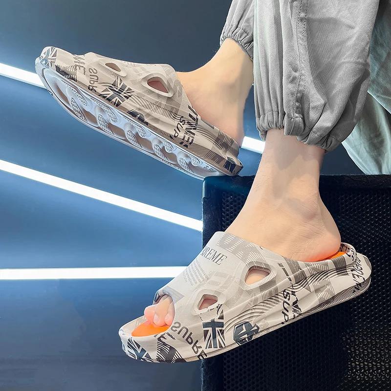 Zomer Hoge Kwaliteit Slippers Heren Antislip Mode Heren Strand Schoenen Dikke Zool Slijtvast Tuinschoenen Nieuwe Herenschoenen46