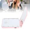 Compact LED Travel Makeup Mirror 2 Sided Magnification Rechargable Portable Handheld Small Lighted Cosmetic Mirror