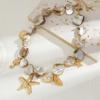 Charm Natural Shell Starfish Beaded Necklace Sea Series Bohemian Hippocampus Japonicus Woven Choker Pentagram High-end