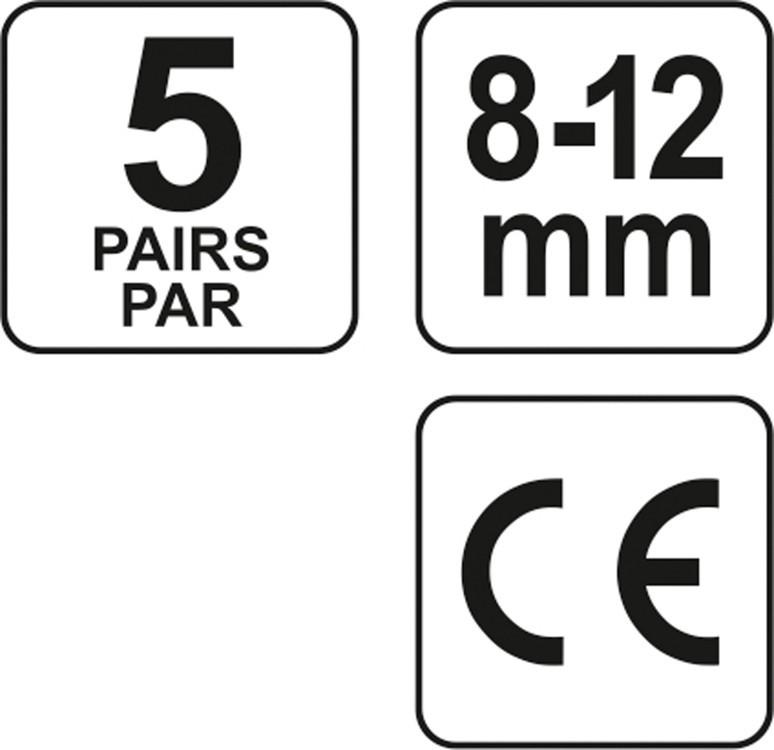 Earplugs, Silicone, SNR 22 dB, 5 Pairs. YT-7455 YATO