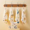 Pure Cotton Baby Washcloth - Soft Cartoon Infant Face Towel, Saliva Towel, Newborn Small Square Towel