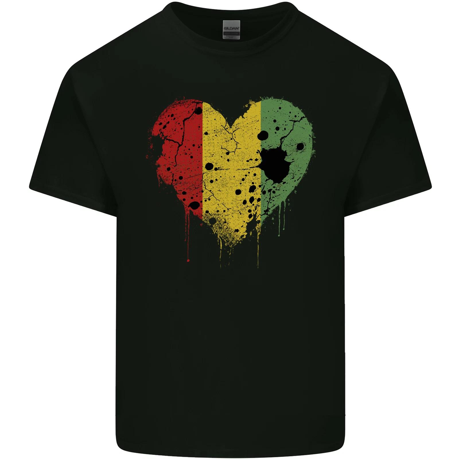 Love Guinea Flag Guinean Day Football Kids T-Shirt Childrens S