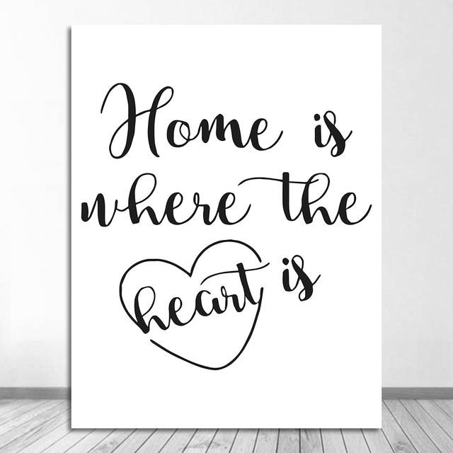 Line Couple English Combination Home Decoration Nordic Canvas Painting Mural Living Room Posters Modern Abstract Black and White