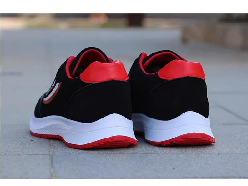 Chaussures de course imperméables en cuir pour homme – Noires, antidérapantes, décontractées, pour personnes d'âge moyen et âgées