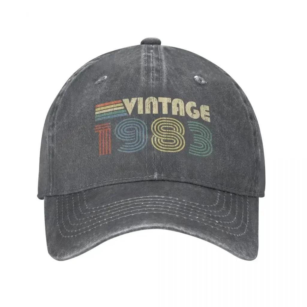 A2022 New 1983 40th Birthday Gift Washed Cotton Baseball Caps Snapback Hat Dad Visor Cap Spring Summer Vintage Casquette Gorras