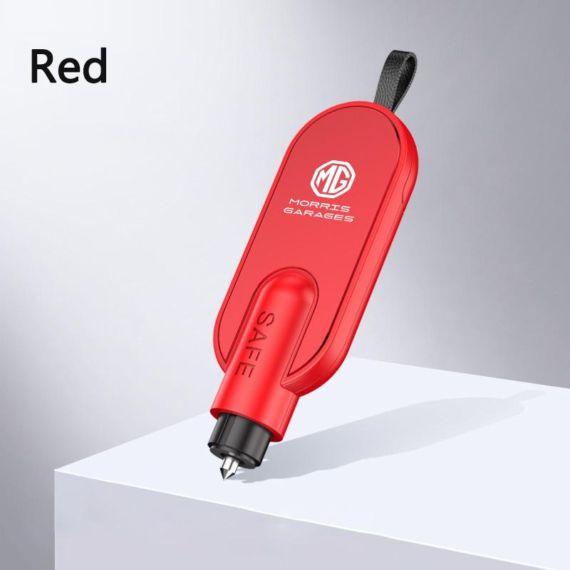 

2 in 1 Car Safety Hammer Seatbelt Cutter Emergency Glass Window Breaker For Morris Garages GT MG3 MG6 MG5 MG7 GS Pilot HS ZS ZX червоний