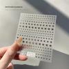 Aha Dreamy Starburst Nail Stickers: Cute Crescent & Star Design In Gold, Silver, Black & White.