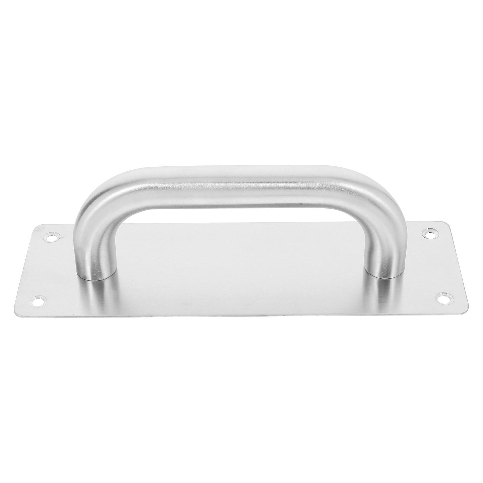 

Stainless Steel Push Pull Handle Metal Plate For Commercial Residential Use Sliding Barn Door Hardware Cabinet Pull Handle 20X6.5X6CM