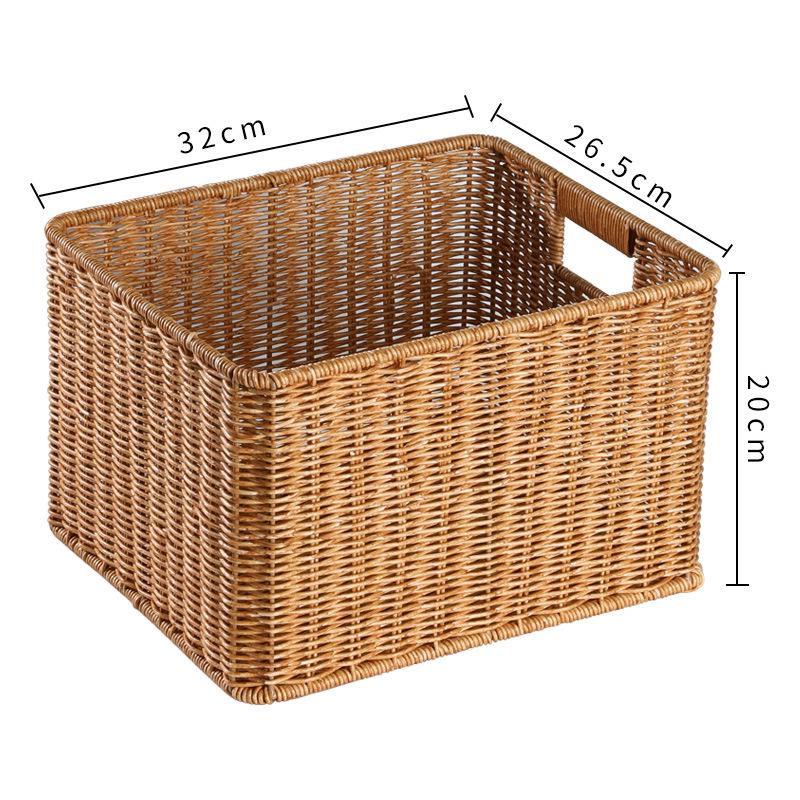 

Корзина для хранения в стиле сканди с плетением под ротанг - Большой органайзер для игрушек