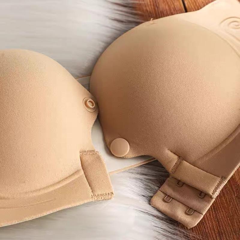 Push Up Straless Bra Women Front Closure Bras Sexy Underwear Soft Wireless Brassiere Non-Slip Bralette Solid Color Ladies Lingerie