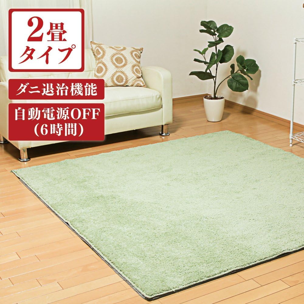 Iris Ohyama Electric 5 Temperature Automatic Electric Electric Heating Dust Mite Compatible with Gray Carpet, 2-Tatami Size, 176x176cm, Settings,