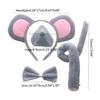 Little-Mouse Costume Accessories Set Mouse Ears Headband,Bowtie,Nose,Gloves Tail