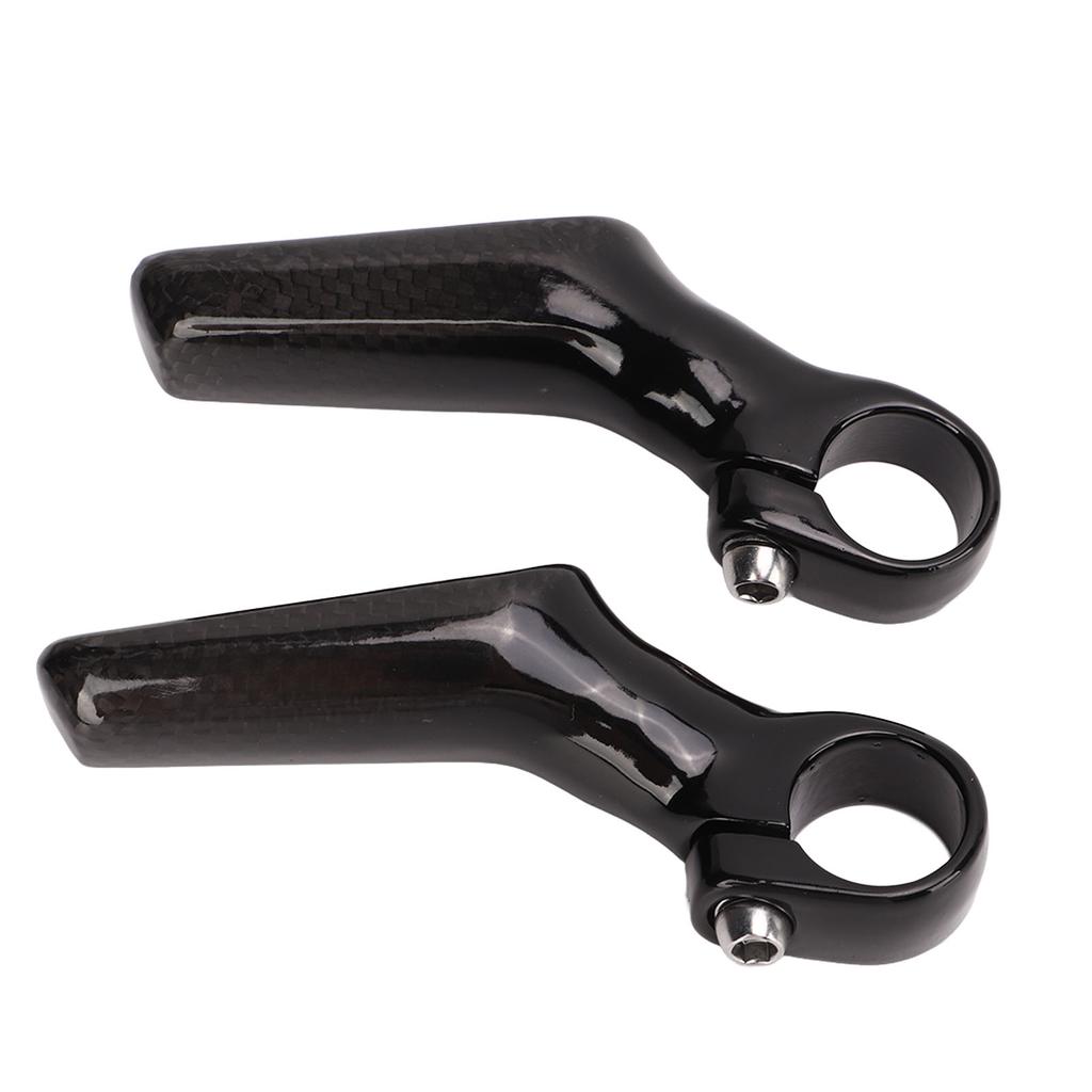 Mountain Bike Handlebars Bar Ends 1 Pair Carbon   3K L Shape Ergonomic Road Bike Bar Ends for 22.2mm Bike Handlebar