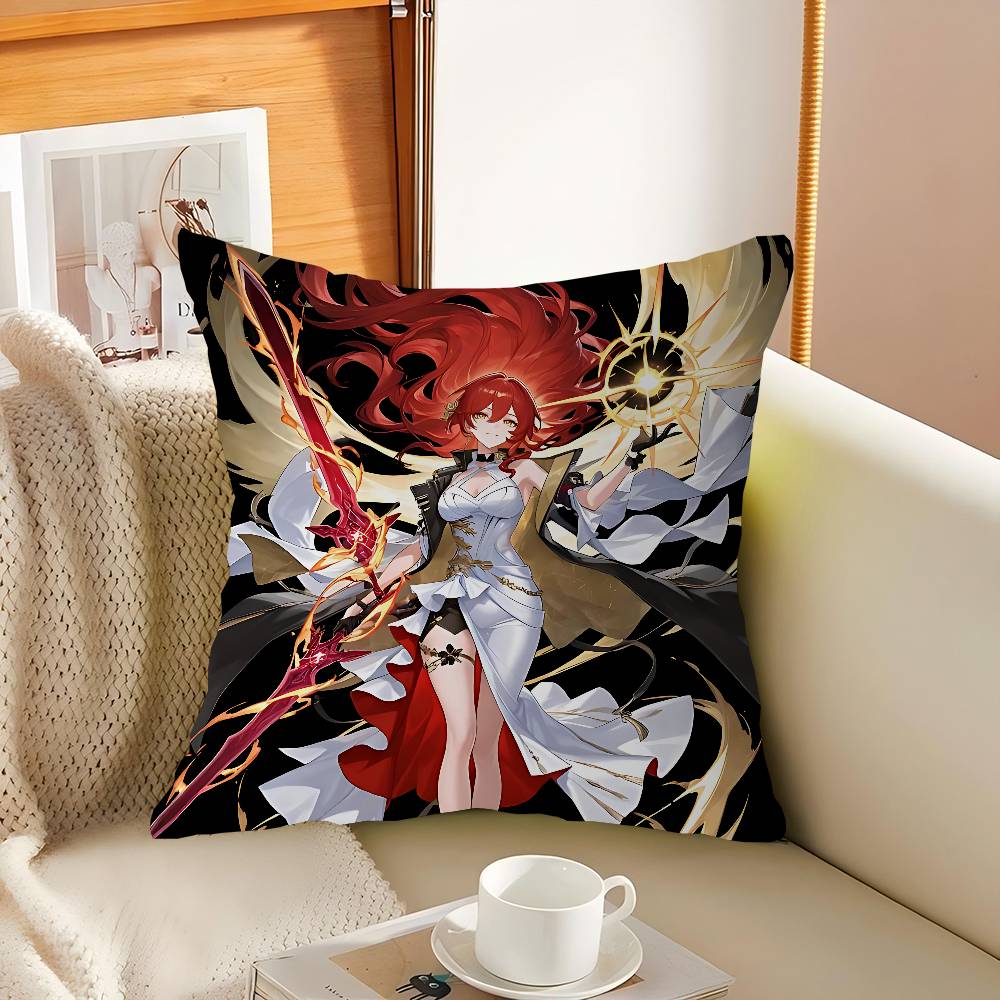 Honkai Star Rail Cartoon Cushion Cover Pillow Cover Decor Pillowcase Printed Cushion Case For Couch