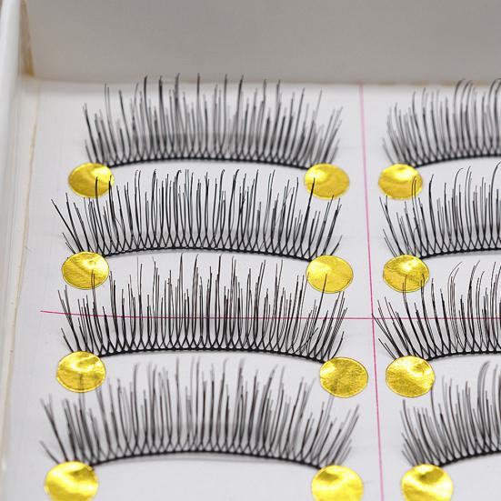 10 Pairs Thick Crossing Long Natural Looking Fake Eyelashes Make Up False Lashes