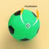 Green Football Dog Chew Toy Bite Resistant Soccer Squeaky Ball Pet Interactive Toy Small Medium Large Dogs Teething Cleaning Toy
